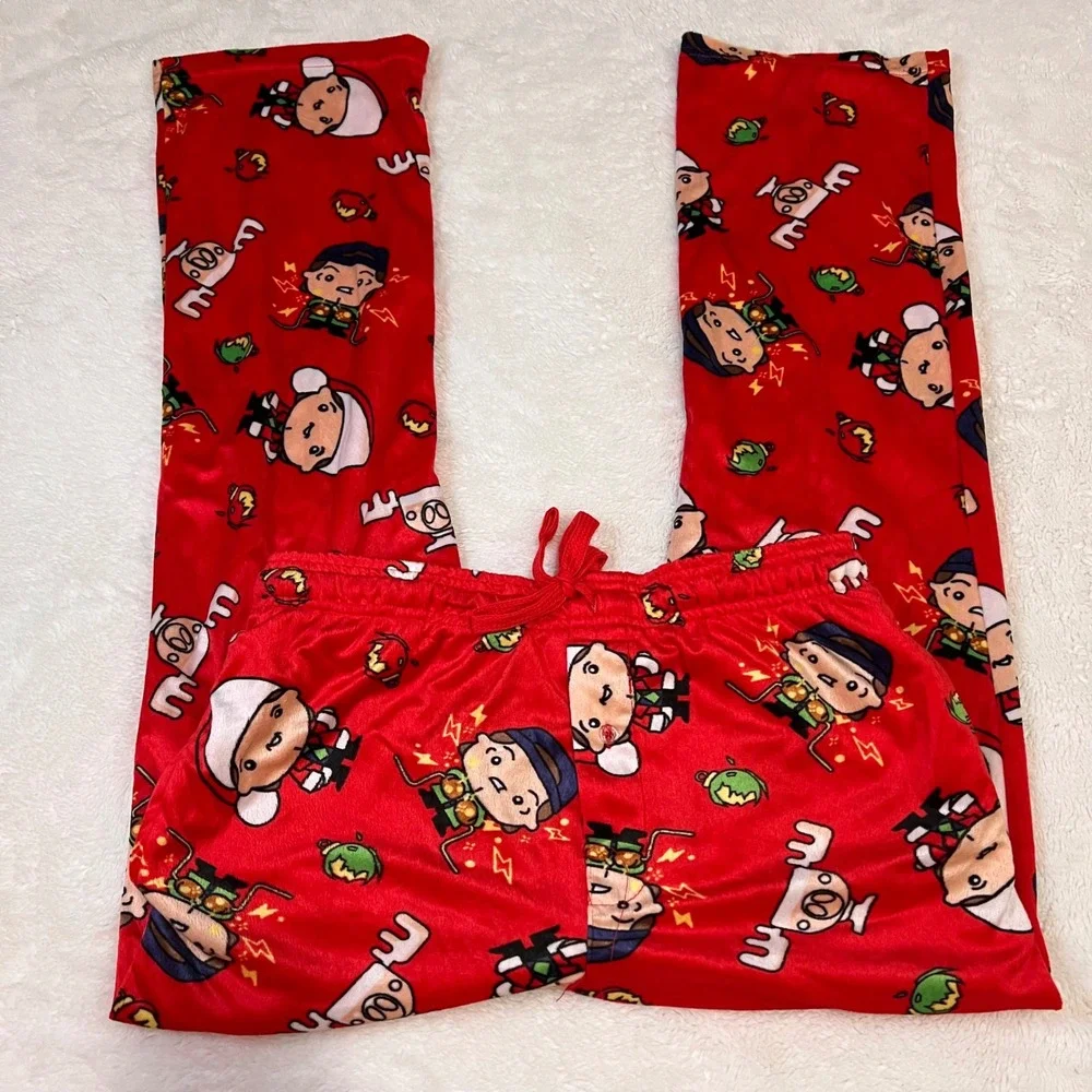 National Lampoons Christmas Vacation Mens Pajama‎ Pants Red Graphic Sleepwear S